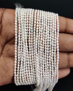 Fresh Water Pearls, 2mm, Oval/Rice Shaped