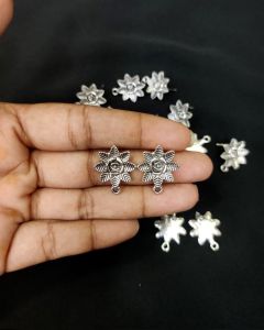 Earstud Post - Antique Gold, Flower, Pack Of 5 Pairs
