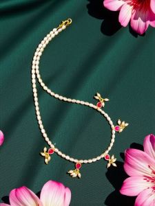 Shell Pearls with Kundan Jadau Charms
