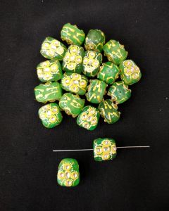 Tanjore Painting On Quartz Tumbles, Light Green