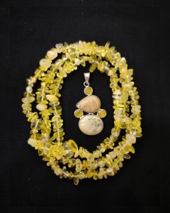 Combo Of Mix Gemstone Pendant With Citrine Chip Beads