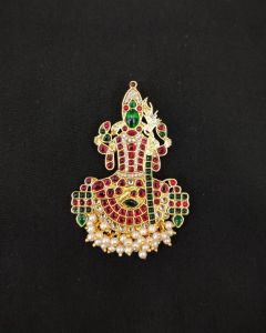 Jadau Replica, Kemp Pendant, Kanchi Kamakshi