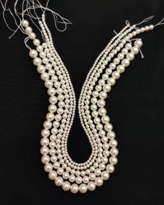 Swarovski Replica Pearls ; Assorted; Pack of 3,4,6,8,10mm (5 strings) Cream