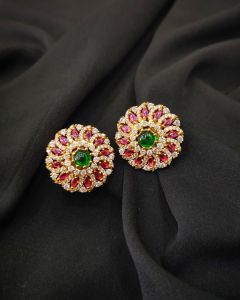 Cz Stone Stud,Multicolor
