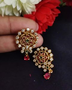 Matt Finish (flower designs) with white and pink stones