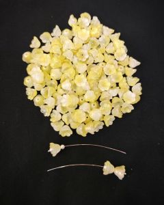 Pack of 20 pieces, ( 11x8mm), Glass Flower Beads, Glass Bead Caps, Little Lillies, Lamp work Beads, Double tone