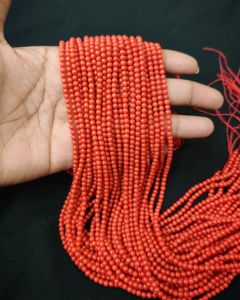 Taiwanese Bamboo Coral, 2mm Round, Orange