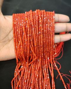 Cubic Zirconia Beads, CZ or Czech beads,  Brick Red