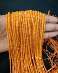 Cubic Zirconia Beads, CZ Or Czech Beads, Golden Yellow