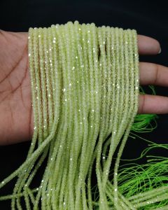 Cubic Zirconia Beads, CZ Or Czech Beads, Lemon Green