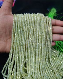 Cubic Zirconia Beads, CZ Or Czech Beads, light Green