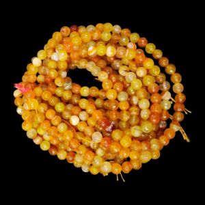 High quality Onyx Beads, 8mm Round, Orange double shade