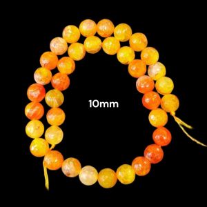Onyx Beads, 10mm, Round , Orange