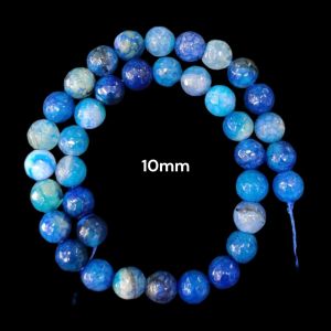 Onyx Beads, 10mm, Round , Blue Double Shade