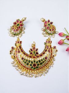 Kemp Pendant with Jhumkas, MultiColours