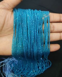 2mm Hydro (Glass) beads, round, Sky Blue, Pack Of 5 Strings