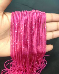 2mm Hydro (Glass) beads, round, dark pink Pack Of 5 Strings