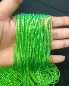 2mm Hydro (Glass) beads, round, Light Green