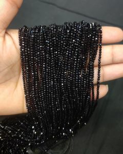 Hydro Crystals, Round, 2mm, Black Pack Of 5 Strings