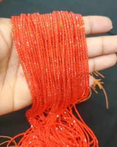 2mm Hydro (Glass) Beads, Round,Bright Orange