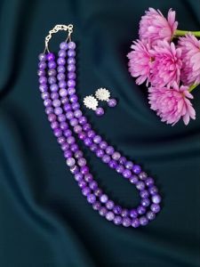 Purple Onyx Necklace in 2 layers