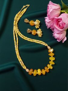 Onyx Necklace, Yellow Double Shade
