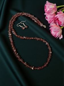 Butterfly Crystal Necklace, Light Purple