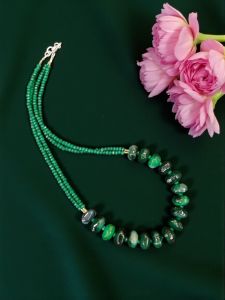 Onyx remodels Necklace, Green 