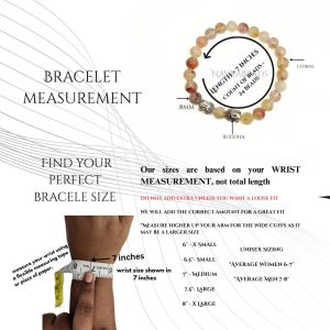 Navrabeads Citrine with Two Buddha 8mm Round Beaded Bracelet for Men | Gemstone Energy Bracelet for Confidence, Success & Positivity | Handcrafted Stretchable Bracelet Made in India | Spiritual Jewelry for Daily Wear