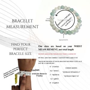 Navrabeads Amazonite 8mm Round Beaded Bracelet for Men | Gemstone Energy Bracelet for Calm, Strength & Balance | Handcrafted Stretchable Bracelet Made in India | Stylish Spiritual Jewelry for Daily Wear