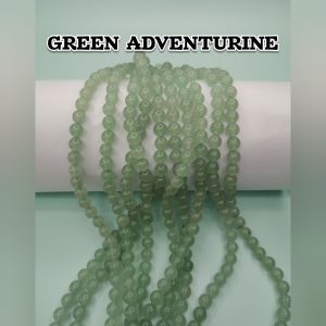 Natural Gemstone Beads, 8mm Round, Green Aventurine
