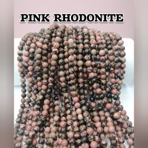 Natural Gemstone Beads,8mm,Rhodonite