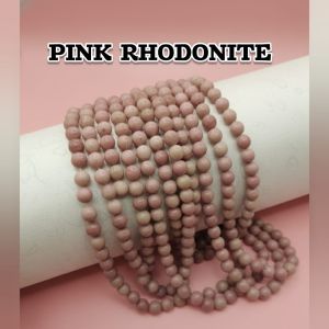 Natural Gemstone Beads, 8mm, Pink Rhodonite