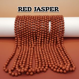 Natural Gemstone Beads, (RED JASPER) 8mm