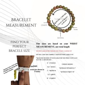 Navrabeads Unakite Buddha 8mm Round Beaded Bracelet for Men/Unisex | Gemstone Energy Bracelet for Balance, Strength & Calm | Handcrafted Stretchable Bracelet Made in India | Stylish Spiritual Jewelry for Daily Wear