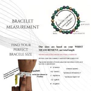 Navrabeads Ruby Zoisite with Gold Hematite 8mm Round Beaded Bracelet for Men/Unisex | Gemstone Energy Bracelet for Strength, Courage & Balance | Handcrafted Stretchable Bracelet Made in India | Stylish Spiritual Jewelry for Daily Wear