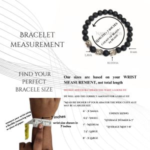 Navrabeads Lava Stone with Buddha 8mm Round Beaded Bracelet for Men/Unisex | Gemstone Energy Bracelet for Strength, Focus & Calm | Handcrafted Stretchable Bracelet Made in India | Stylish Spiritual Jewelry for Daily Wear
