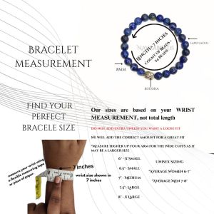 Navrabeads Lapis Lazuli with Buddha 8mm Round Beaded Bracelet for Men/Unisex | Spiritual Gemstone Bracelet for Wisdom, Confidence & Calm | Handcrafted Stretchable Bracelet Made in India | Stylish Daily Wear Jewelry