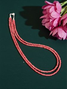 2 Layer Agate Necklace, Peach