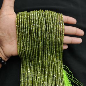 Cubic Zirconia Beads, CZ or Czech beads, Olive Green