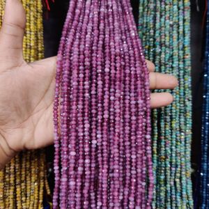 Agate Rondelle, 4x2mm, Grape