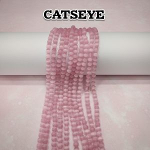 Cats Eye Bead(Monolisa Bead) 8mm, round, Light Pink