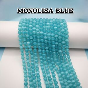 Cats Eye Bead(Monolisa Bead) 8mm, round, Light Blue