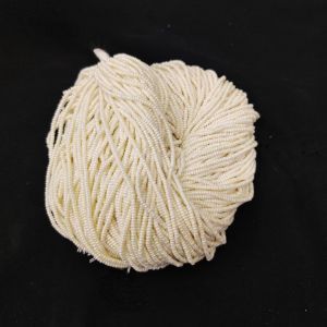 Seed Beads Bunch, 12”Long, Set Of 10 Lines, Cream