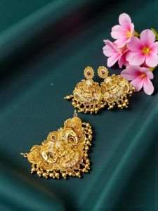 Matt Finish Ganesh Pendant With CZ Stones