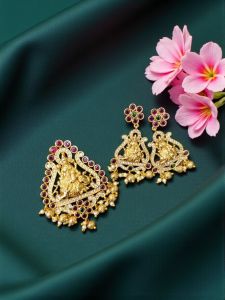 Matt Finish Ganesh Pendant With CZ Stones