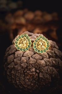 Navrabeads Victorian Choker Necklace for Women | Pink & Green Statement Choker | Elegant Antique-Style Jewelry for Wedding, Festive & Party Wear