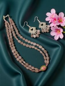 Mauve Color Monolisa beads with Japanese Beads in 2 Layers