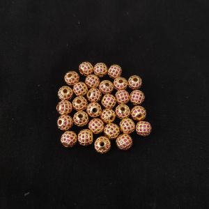 1 Piece of CZ Stone Balls, 8mm, Round, Ruby 