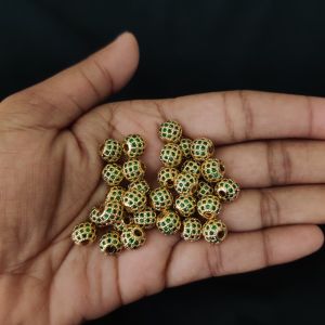 1 Piece of CZ Stone Balls, 8mm, Round, Green